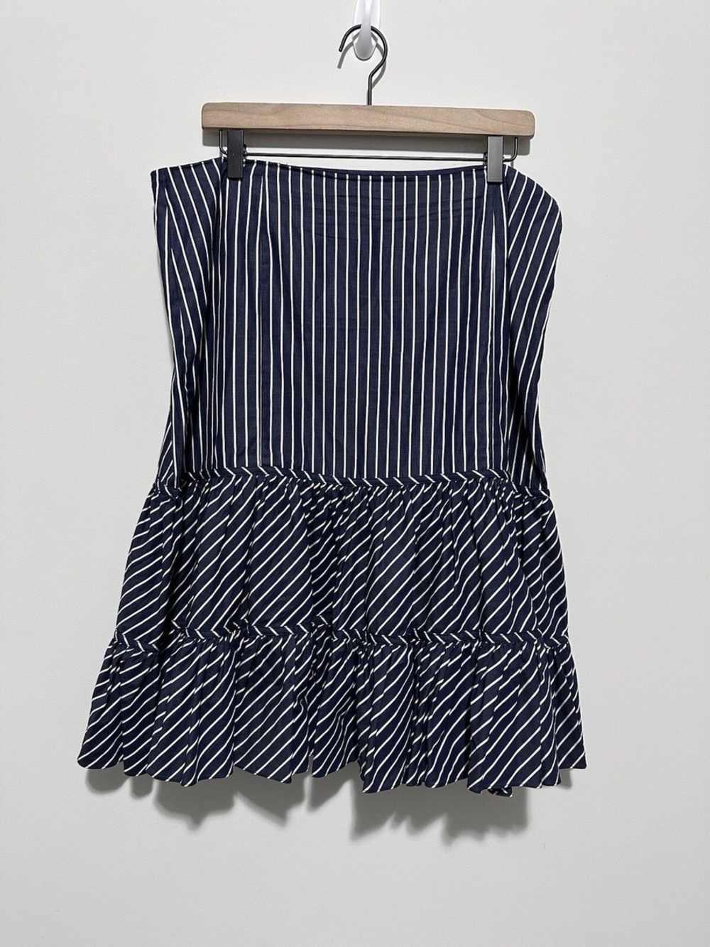 Lauren Ralph Lauren Navy Stripe Tiered Mini Skirt